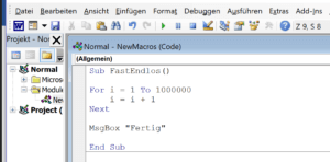 VBA-Makro abbrechen, wenn Schleife zu lang