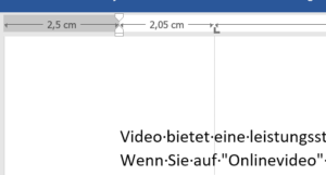 Abstände messen mit dem Lineal in Word