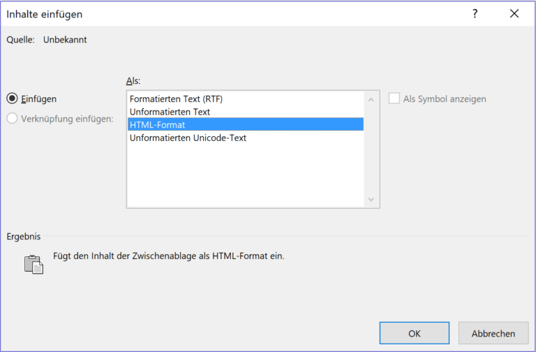 Word Einfügen ohne Formatierung so geht