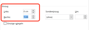 Absatzformatierung in Word