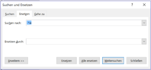 Leerzeichen ersetzen in Word