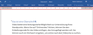 Das Lineal in Word