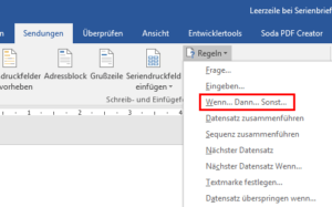 Word - Regelassistent - Wenn Dann Sonst