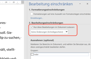 Word Schreibschutz aktivieren