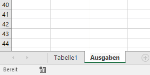 Excel - Arbeitsblatt umbenennen