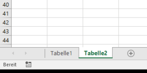 Excel - Zweiter Reiter ist aktiv