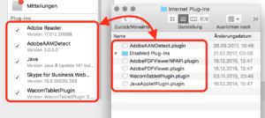 Safari-Plugins löschen in der Library