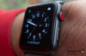 Apple Watch roter Punkt auf Krone