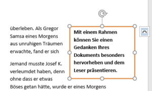 Word - Beispiel Textfeld