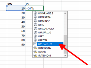 Konstante erscheint in Vorschlagsliste