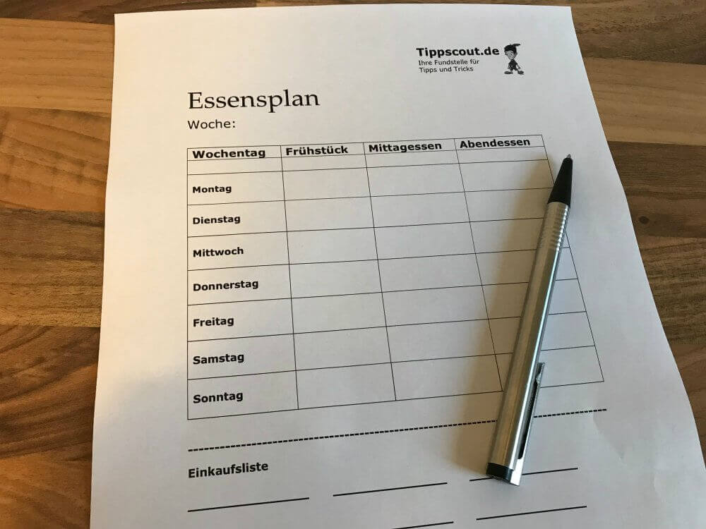 Abnehmen mit einem Essensplan | Tippscout.de