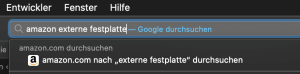 Option Suche auf Websites in Safari