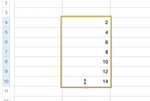 Automatisch Zellen ausfüllen in Apple Numbers