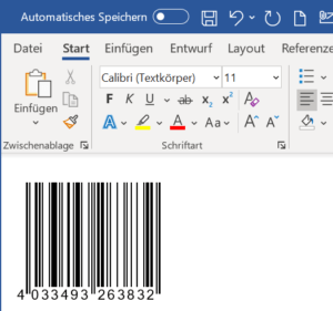 Barcodes erzeugen - das kann Word ohne Zusatzprogramme!