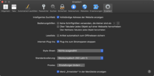 Mit dieser Option können Sie in Safari die ganze URL sichtbar machen.