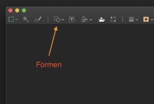 Formen-Symbol in Apple Vorschau