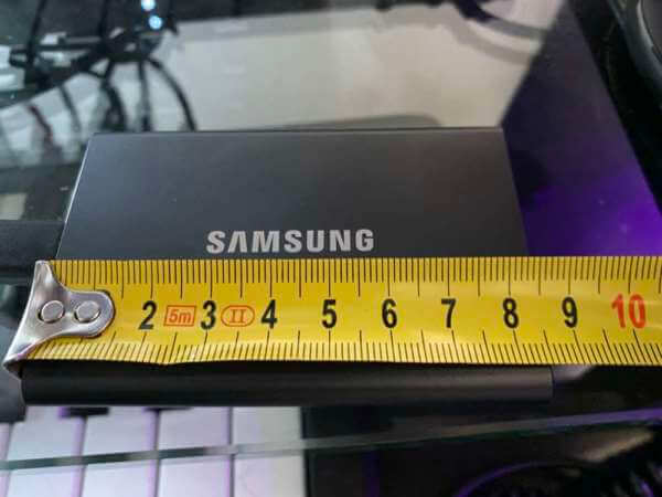 Samsung T7 Portable SSD Länge