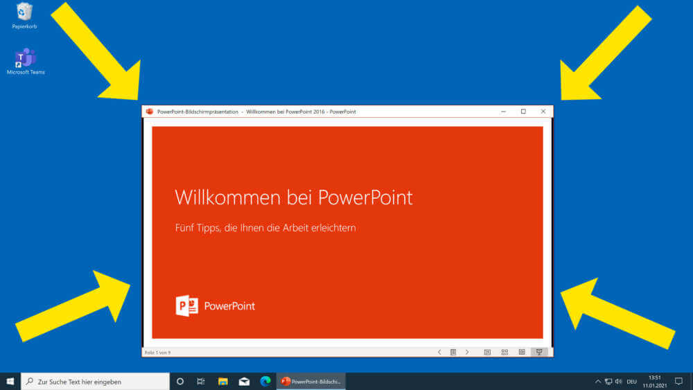 Powerpoint Präsentation in Fenster starten - so geht's ganz einfach | Tippscout.de