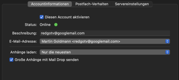 Die Option "Große Anhänge mit Mail Drop versenden" in den Mail-Einstellungen.